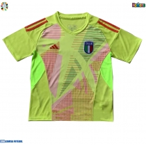 Camisa de Futebol Itália Goleiro Equipamento Principal Europeu 2024 Manga Curta
